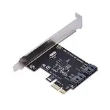 SATA 3.0 2Port PCIe-Controller-Karte, PCI Express auf SATA III 6 Gbit / s mit festen Halterungen, Plug & Play