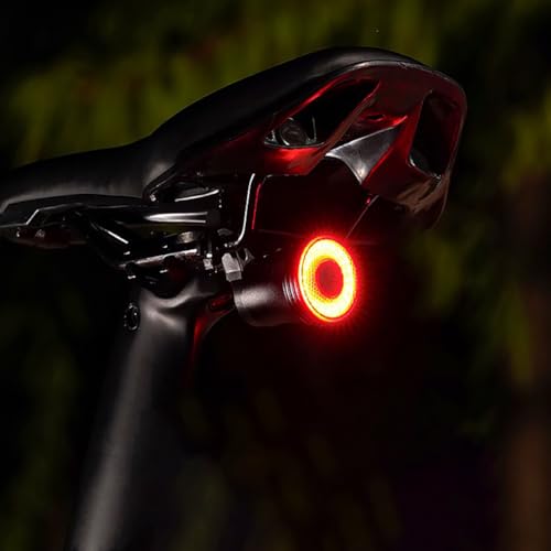 Linunity Fahrrad Smart Rücklicht | Auto ON/Off Led Fahrrad Rücklicht USB-C Aufladbar Batterie | Fahrradlicht Hinten IPX6 Wasserdicht für Rennrad, MTB, E-Bike (2025 EU-Patente)