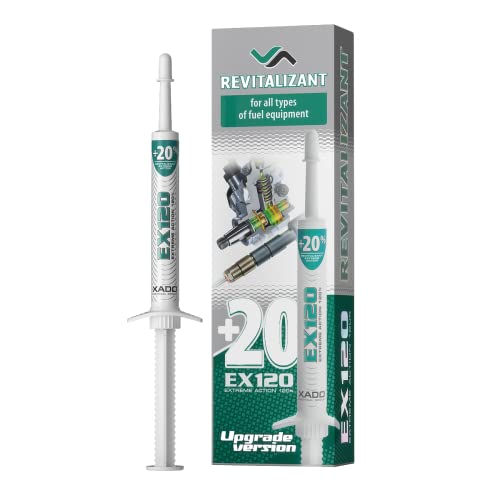 XADO Additiv EX120 mit Revitalizant® für alle Typen von Kraftstoffeinspritzgeräten und –Systemen zur Reparatur und Verschleiß-Schutz