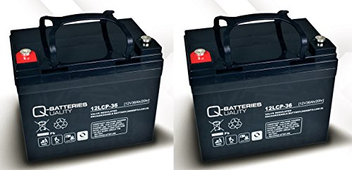 Q-Batteries Ersatzakku für Shoprider Portas 2 St 12LCP - 36 / 12V - 36Ah Zyklentyp AGM VRLA