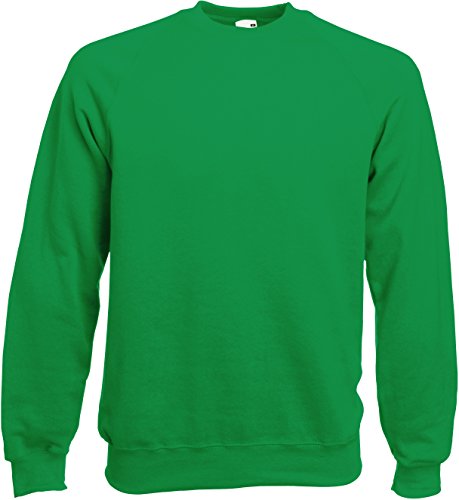 Fruit of the Loom - Sweatshirt 'Raglan Sweat' M,Kelly Green