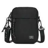 Handy Umhängetasche Herren Schwarz, Herrentasche zum Umhängen Klein, Wasserdichte Reißverschluss Handy Schultertasche Herren Handytasche mit Schulterriemen Handy Brieftasche Geldbörse Handtasche