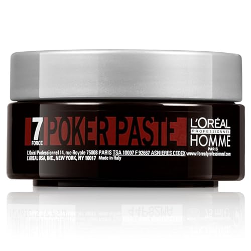 L'Oréal Professionnel Mattierende Haar-Stylingpaste, Modellierpaste für vielfältige Looks und ultimativen Halt, Ohne Verkleben, Poker Paste, 75 ml