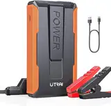 UTRAI Starthilfe Powerbank, 2000A Spitzstrom Auto Starthilfe 12V (Bis Zu 6,5L Benzin Oder 5,5L Dieselmotor) Starter Powerbank mid Intelligentes Starthilfekabel, LED Taschenlampe,USB Ausgänge