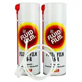 Amplelife 2x FLUID FILM AS-R Rostschutz, Korrosionsschutz, Hohlraumschutz 400 ml & Sonde für Hohlkörper, Türen, Fenster, Synthetisches Gummi, Wasserfest