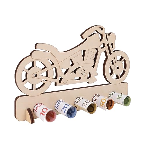 ENLACE Motorräder Geschenk - Geburtstag Geldgeschenk Holz, Kreatives Geldgeschenke, Geschenke Aus Holz für Familie, Liebhaber, Freunde, Motorradfan