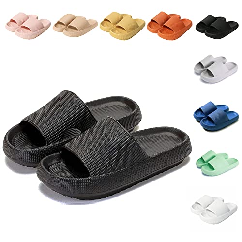 Sumvov Cozyslides Original Damen Schlappen 100% EVA Super Weich Rutschfest Badeschuhe Cozislides Original Hausschuhe Damen,46/47 EU