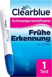 Clearblue Schwangerschaftstest Frühe Erkennung, Frühtest, Pregnancy Test, 1x Frühschwangerschaftstest / Schwangerschaftsfrühtest, über 99 % zuverlässig, Schwangerschaft bestimmen,25 mIU/ml | 1er Pack