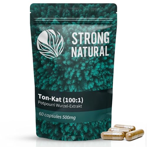 Strongnatural - TON-Kat - 100:1 Potpourri Wurzel-Extrakt - 60 kapseln 500mg - Original aus Malaysia - 100% natürlich + laborgeprüft -