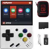 Whatsko MiyooMini V4 Handheld Spielkonsole,Miyoo-Mini Retro Konsole 64GB mit 10000 Spielen,Pocket Handheld Game Spielkonsole Cortex-A7 Linux System 2.8 Zoll IPS Screen 2000mAh(Weiß)