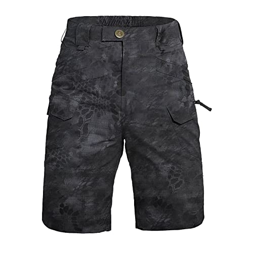 MOKBAY Bermuda Shorts Herren Cargo Shorts 3/4 Articoli a Meno Di 5 Euro mit Taschen Baggy Outdoorhose Arbeitsshorts Schwarz Sport Tactical Große Größen Cargohose Cargo Hose Kurz Herren XXL