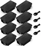 8X Ratten Köderbox I sicher für Kind und Tier I effektive Köderboxen für Rattengift I Köderstation für innen und außen I Rattenköderbox I Rattenbox