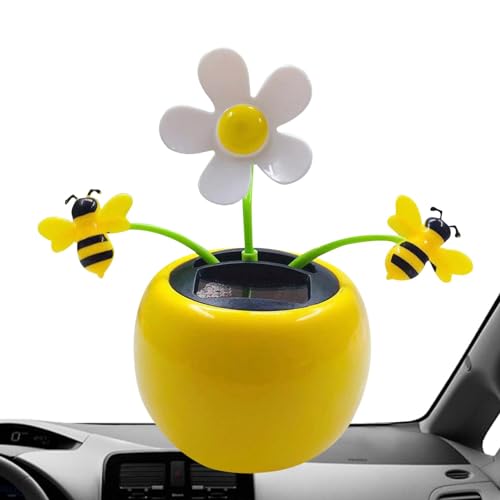 Nbbwwu Tanzende Blume Für Armaturenbrett,Solar-Schüttelspielzeug,Wackelfigur Blume,Solar Tanzende Blume Auto-Armaturenbrett-Dekoration,Solar Wackelblume,Auto Zubehör Innenraum Für Auto Haus Oder Büro