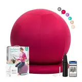 SportShiny ProfiBalance Gymnastikball Stuhl–Sitzball Mit Stuhlhussen,Stabilität Ringbasis,Für Büro&Zuhause,Verbessern Sie Gleichgewicht,Rumpfkraft und Körperhaltung,Rückenschmerzen Lindern,65cm,BR