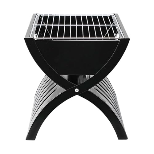 MagiDeal Klapper Picknick Barbecue Stand Grill Rack Multi -Use Barbecue -Ausrüstung Edelstahl für die Fischerei -Ausflug Terrasse