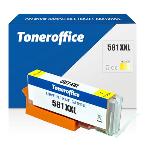 CLI-581 Y Druckerpatrone XXL für Canon CLI-581 Y XXL Druckerpatronen Gelb Kompatibel (ca. 825 Seiten)