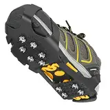 Grectek GT10 Steigeisen leichte Eis- und Schnee-Grip-Stollen über Schuh-/Stiefel-Traktionsstollen zum Hineinschlüpfen in Stretch-Schuhe (Large)