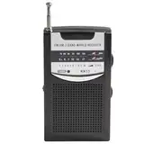Tragbares AM/FM-Taschenradio, Dualband-Digitalempfänger mit Lautsprecher, batteriebetrieben, kompaktes ABS-Design (5,8 x 2 x 10 cm), ideal für Outdoor/Reisen/Notfall, leichtes persönliches Radio