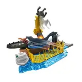 Jurassic World HFF11 - Dominion Minis Mosasaurus Mayhem Spielset mit 2 Mini-Dinosaurier-Figuren, mehreren Spielbereichen, Abschussvorrichtungen & zerlegbaren Zerstörungsteilen, Spielzeug ab 4 Jahren