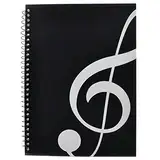 Punk Musik-Manuskript-Papier mit 50 Seiten Musik leere Seiten Musik-Notizbuch Music Note Black