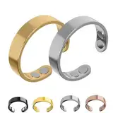 Migränering, Vitalitätsring für Migräne, verstellbarer magnetischer Akupressurring, rostfreier Migränering für Männer und Frauen (2pcs A)