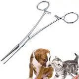 Ohrhaarpinzette für Haustiere, Edelstahl Hemostat, Haustierpinzette für Hunde und Katzen, Hemostat, Tierärztliche Zange, Haustier Puller Pinzette, Klemme mit geradem Ende, Haustier Puller Pinzette