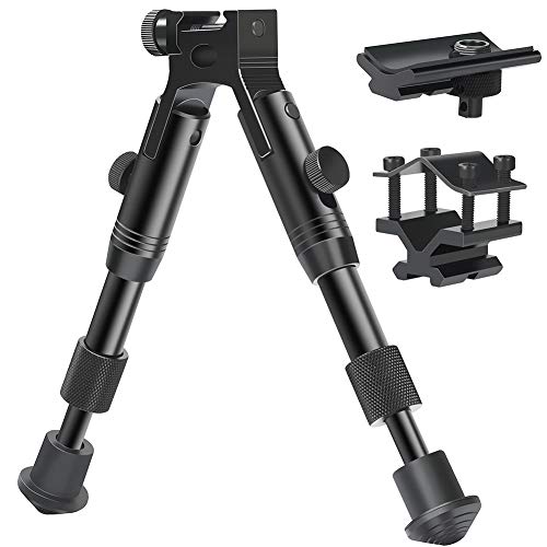 Feyachi 3 in 1 Tactical Rifle Bipod + Rail Mount Adapter + Barrel Clamp Einstellbare Höhe von 6,3" bis 6,9" für die Jagd