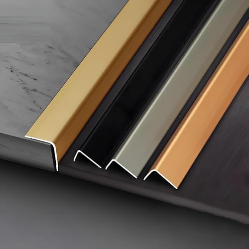 Coayuou Aluminium-Eckschutzleiste 100cm* 3 Stück Wandschutz Wand Leisten Gegen Abnutzung Eckschienen Kantenschutz Für Wand- Und Möbelecken, Flexibel Einsetzbar(Gebürstete Bronze,10 * 10mm)