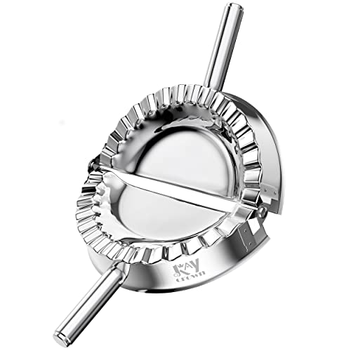 KAYCROWN Edelstahl-Ravioli-Form Empanada-Presse Pierogi Dumpling Maker Wrapper Gebäck Teigschneider Küchenzubehör, X-groß - 15cm