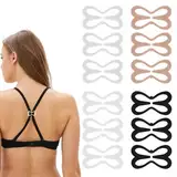 TIESOME 12 Stück BH Träger Clips, Racerback-BH-Clips BH Träger Halter BH Clips für BH Träger Rücken BH Klammer Rücken für Brautkleider, Fitnesssport, Verhindern Schultergurte Rutschen