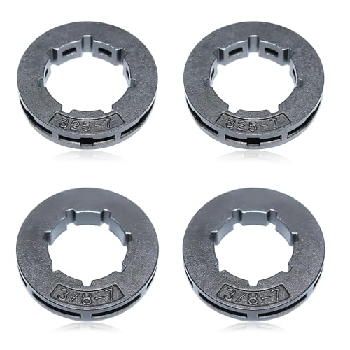 AUMEL 4 Stück 325"-7T (19mm) & 3/8"-7T (22mm) Ritzelfelgen für Husqvarna 154 254 257 262 XP 455 460 555 Oregon 18270 Rancher 50 51 55 Kettensäge Ersatzteile
