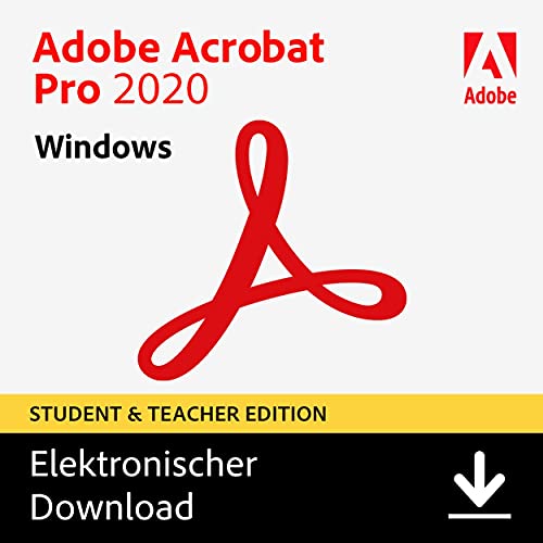 Adobe Acrobat | Pro, Student and Teacher | 1 Benutzer | PC | PC Aktivierungscode per Email