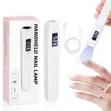 Mini UV Lampe für Gelnägel, LKE UV Lampe für Nägel Klein LED Nagellack Trocknergerät für Nagellack (‎Off-weiß)