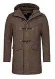 Indicode Herren Liam Dufflecoat | Wintermantel Wollmantel Herrenmantel Mantel für Männer Demitasse mix L