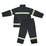 Flammhemmende Kleidung, Feuerfeste Hitzebeständige Kleidung, Feuerwehr-Schutzmantelhose für Beständige Hohe Sichtbarkeit(L.)