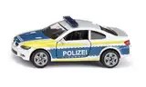 siku 1532, BMW M3 Coupé Polizei, Metall/Kunststoff, Silber, Spielzeugauto für Kinder, Öffenbare Türen