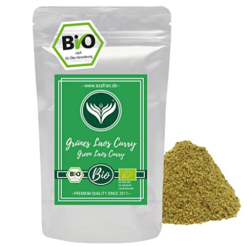 Azafran BIO Grünes Laos Curry, Currypulver südostasiatische Küche, Currymischung grün asiatisch 250g