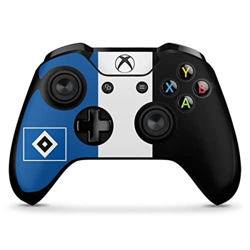 DeinDesign Skin kompatibel mit Microsoft Xbox One X Controller Folie Sticker HSV Streifen Hamburger SV