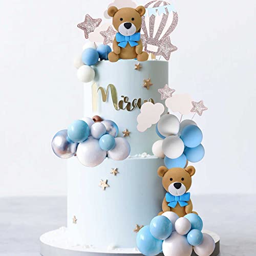 JeVenis Babyparty Kuchen Dekoration Teddybär Geburtstagstorte Deko Baby Boy Junge Kuchendekoration