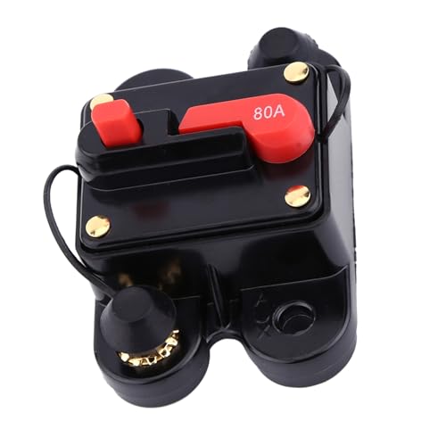 Elektrischer Trennschalter, Inline-Sicherungs-Wechselrichter-Unterbrecher, Auto-Unterbrecher, Marine-Leistungsschalter für Boot für Fahrrad-Stereo-Audio-Auto (80A)