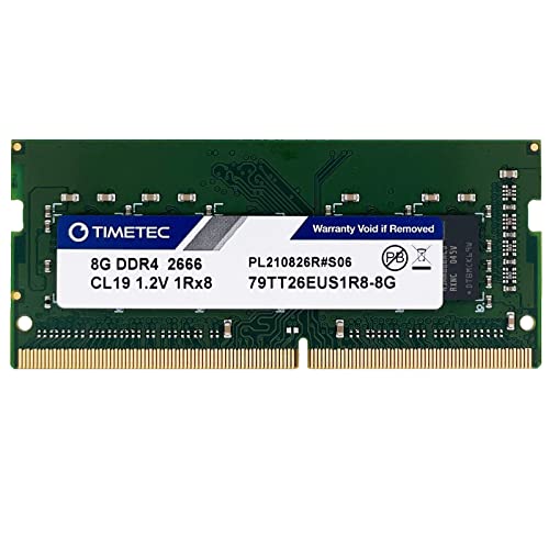 Timetec Hynix DDR4 2666MHz PC4-21300 Unbuffered ECC 1.2V CL19 1Rx8 Single Rank 260 Pin UDIMM Undefined Memory Module Upgrade 8GB