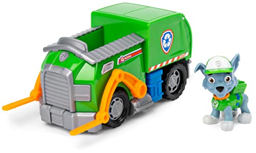 PAW PATROL, Recycling-Fahrzeug mit Rocky-Figur (Basic Vehicle/Basis Fahrzeug), Spielzeugauto, ab 3 Jahren