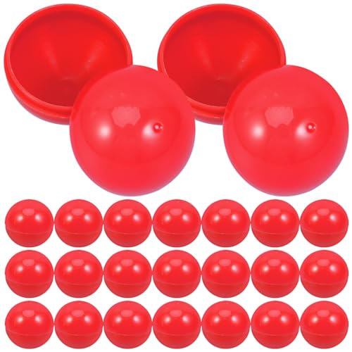 jojofuny 50 Stücke Lotterie Kugeln Bälle zum Öffnen Befüllen Bunt Bingo Kugeln Ersatz 3CM Teilbare Plastikkugeln Leere Runde Kapseln Lottobälle Tischtennisbälle Gewinnspiel Glücksspiel Spiel