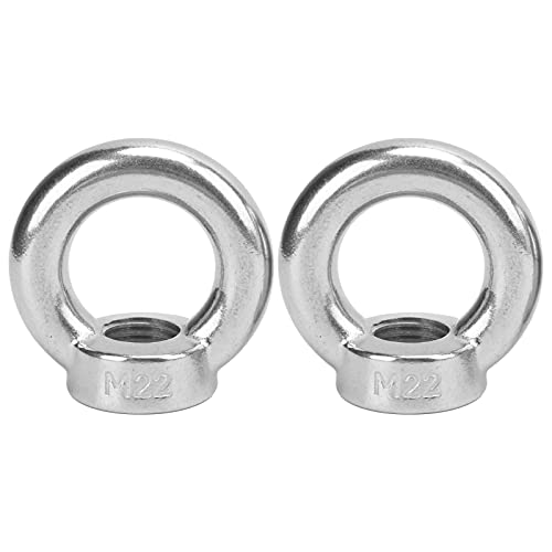 2 -Pack -Edelstahl -Augenmuttern für den Gebrauch des Meeres, Hochleistungshubhaken für Boote Yachten Speedboote Passagierschiffe (M22)