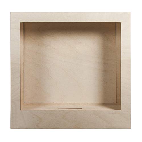 Rayher Hobby Rayher Hobby Rayher 62854505 Holzbausatz 3D-Motivrahmen, FSC zertifiziert, natur, 24 x 24 x 6,6 cm, 8teilig, zum basteln und bemalen