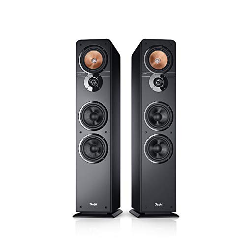 Teufel ULTIMA 40 Stereo Lautsprecher - HiFi Standlautsprecher Paar der Spitzenklasse, Phase-Plug Hochtöner, 3-Wege System, Doppelrohr-Bassreflex, Musik, Filmton, Games - schwarz