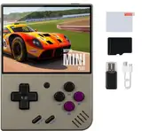 Whatsko MiyooMini Plus Handheld Spielekonsole,Retro Konsole Linux System 64G TF-Karte mit über 10000 Spielen,3,5 Zoll IPS-Bildschirm,Supports WiFi HDMI und TV Output（Grau）