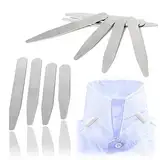 12 Pcs Kragenstäbchen Edelstahl Kragen Stäbchen Metall Kragenstäbchen Collar Stays für meisten Revershemden（7,6 * 0,9cm, 7 * 0,9cm, 6,3 * 0,9cm, 5,6 * 0,9cm）