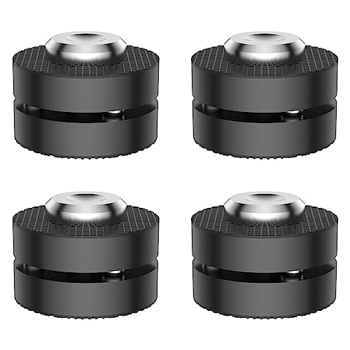 Tertullus 4 Stück Lautsprecher Absorber Füße Aluminium Schwingungsdämpfer HiFi Shock Absorber Füße Subwoofer Füße Für HiFi Geräte Schwarz