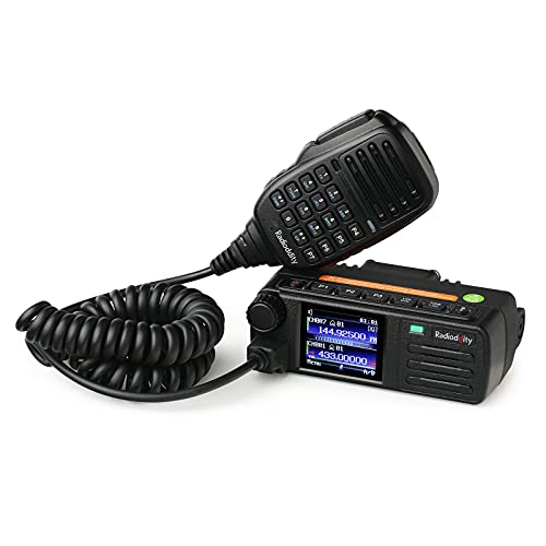 Radioddity DB25-D DMR Mobil-Funkgerät Dual Band Mobilgerät amateurfunk, 20W VHF UHF Digitaler Transceiver mit GPS APRS, 4000CH 300.000 Kontakte, 2 Zeitschlitze (Tier II-fähig)